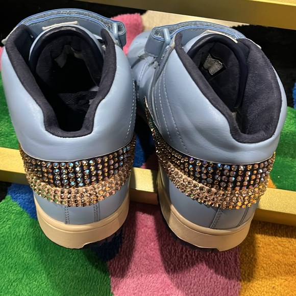 Gently used high top shoes for men custom made with Swarovski stones - Picture 6 of 9